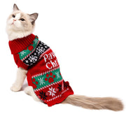 Festive Pet Sweater – Cozy Red Knit for Dogs & Cats