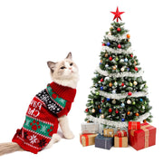 Festive Pet Sweater – Cozy Red Knit for Dogs & Cats