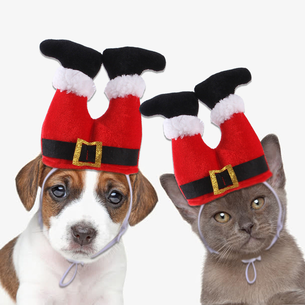 Festive Upside-Down Pet Hat – Funny Cozy Costume for Dogs & Cats